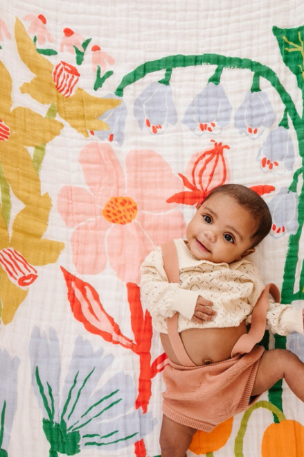 Cottage Garden Throw Blanket | Clementine Kids