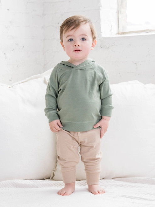 Madison Hooded Pullover | Thyme | Colored Organics