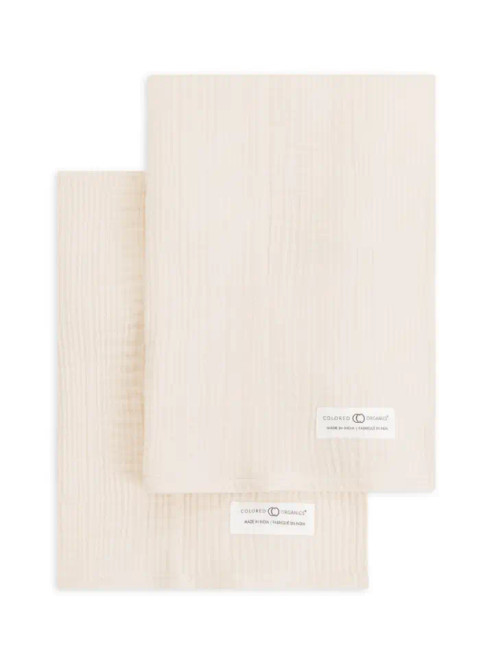 2-Pack Burp Cloths | Natural | Colored Organics