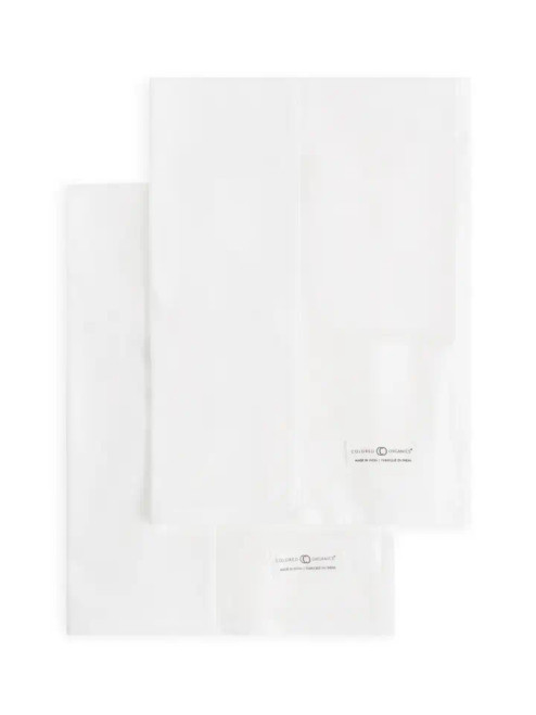 2-Pack Burp Cloths | White | Colored Organics