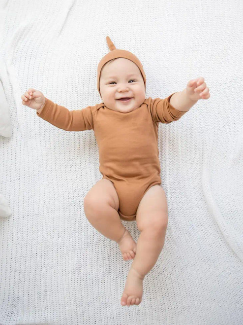 Ribbed Knotted Hat | Ginger | Colored Organics