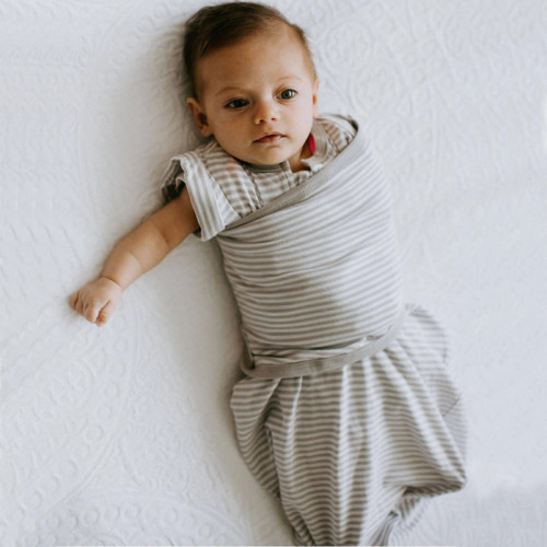  Transitional Swaddle | Grey Stripes | embe