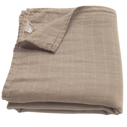 Muslin Swaddle Blanket | Taupe | Ali Oli