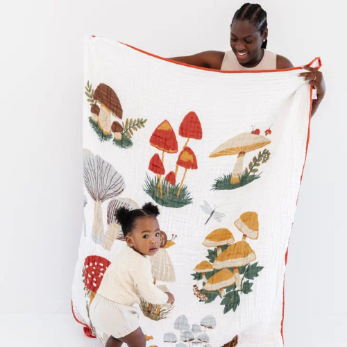 Mushroom Throw Blanket | Clementine Kids