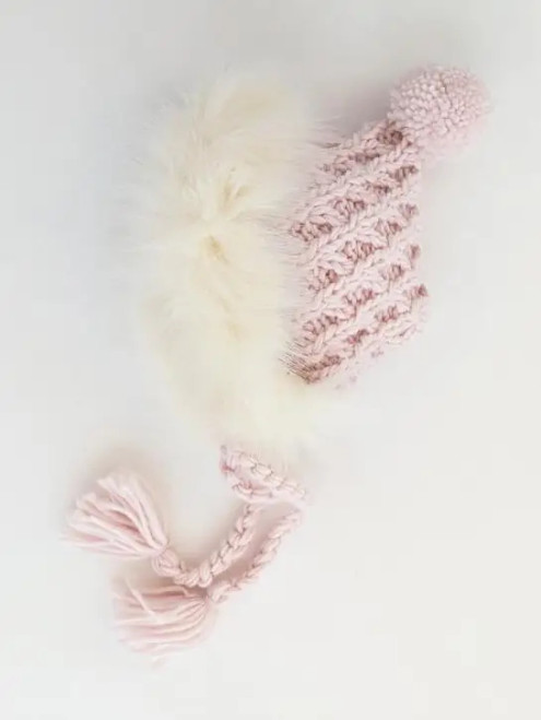 Faux Fur Bonnet in Blush for Babies | Toddlers & Kids | Huggalugs