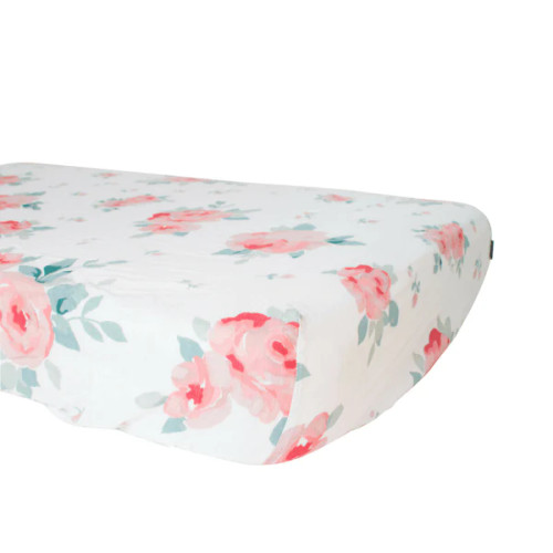 Rosy Oh So Soft Crib Sheet | Bebe Au Lait