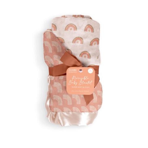 Revesible Baby Blankets Be Kind Rainbows | JUJUBE