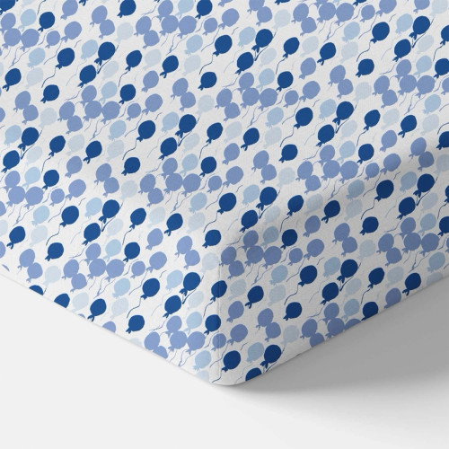 Organic Crib Sheet | Blue Balloons | Norani