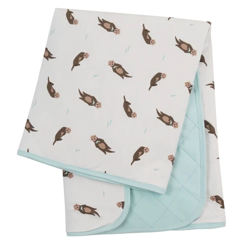 Bamboo Little Otter Blanket - Luxurious 8-Layer Softness for Babies.