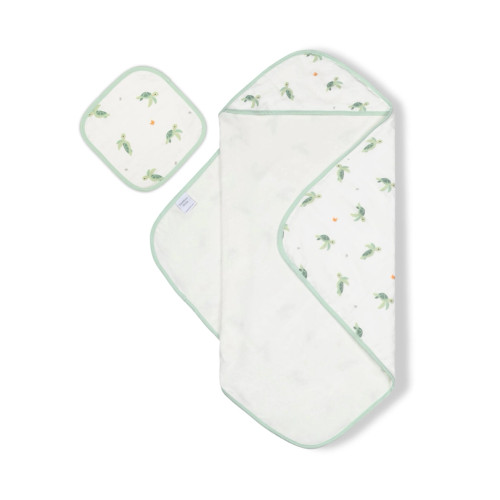 Turtle Hooded Towel Set | Bamboo Little
