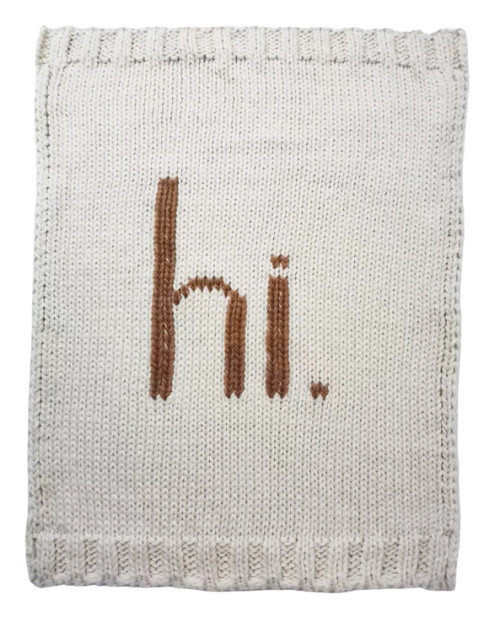hi. Hand Knit Blanket Pecan | Huggalugs