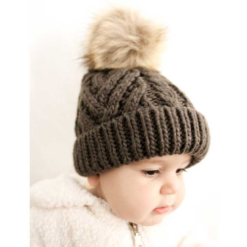  Loden Pop Pom Pom Beanie Hat for Babies thru Adults | Huggalugs