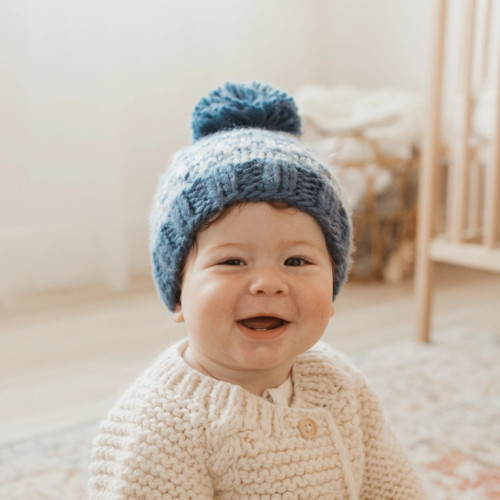  Fairisle Slate Beanie Hat | Huggalugs