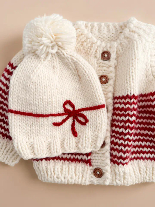 Present Hat, Cream/Red | The Blueberry Hill