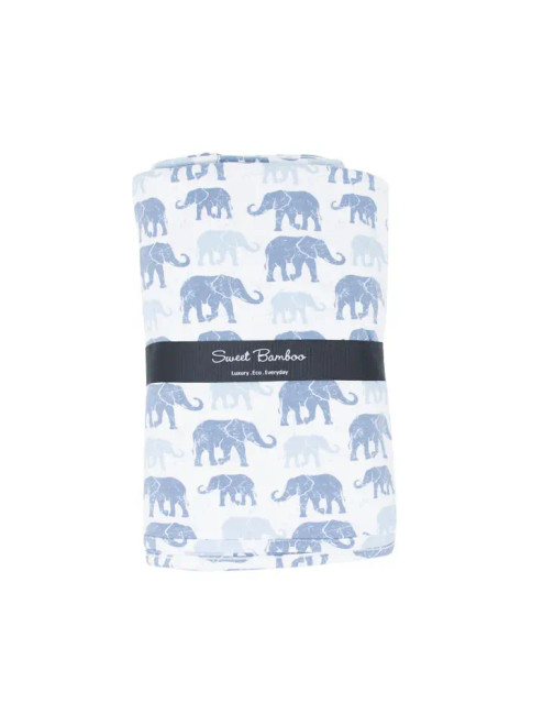 Big Kid Blanket | Ethan's Elephants | Sweet Bamboo