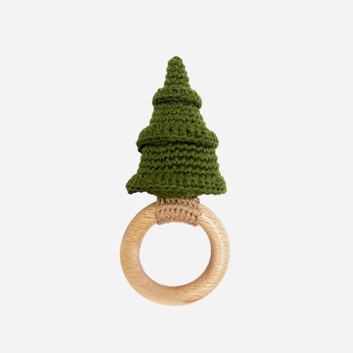  Crochet Rattle Teether, Tree | The Blueberry Hill