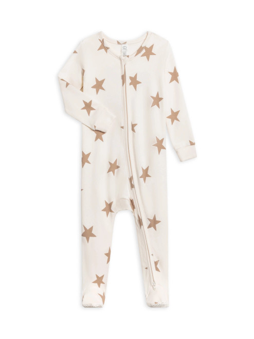  Peyton Zipper Sleeper | Star/Truffle | Colored Organics