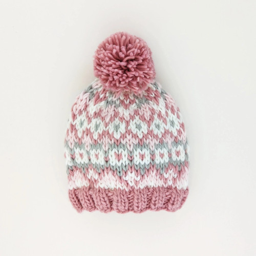 Fairisle Rosy Beanie Hat for Baby & Kids | Huggalugs