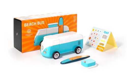 The Beach Bus is back! Now officially licensed by VW - check out the shiny emblem on the front.