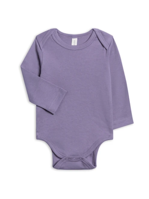 Organic Long Sleeve Bodysuit - Lavender from Colored Organics