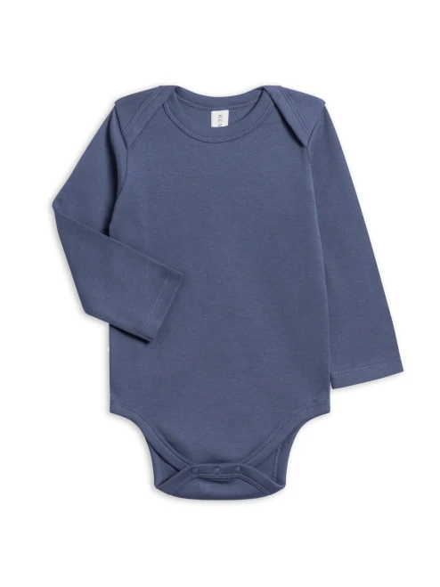 Colored Organics | Organic Long Sleeve Bodysuit - Steel