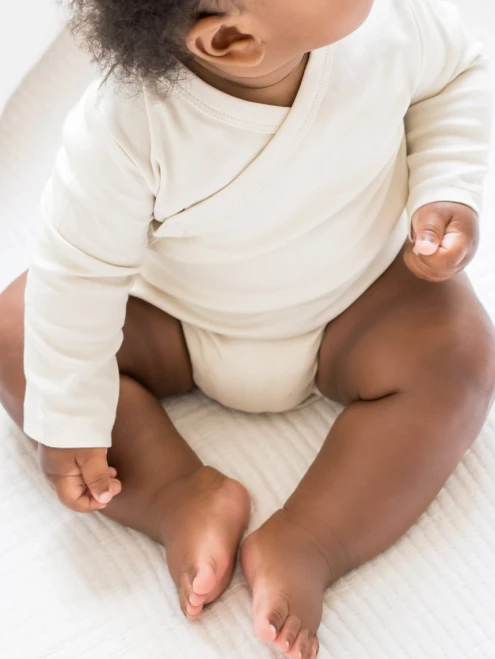 Kimono Bodysuit - Natural from Colored Organics