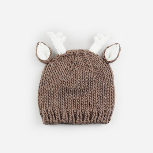 Hartley Deer Tan Knit Hat | The Blueberry Hill