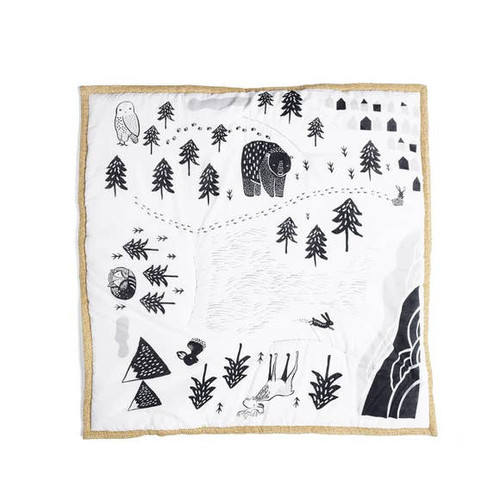 The intricate woodland design features charming illustrations of friendly forest creatures, sparking curiosity and imagination.