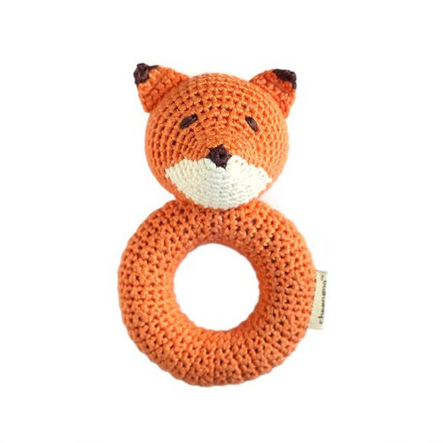 Fox Ring Hand Crocheted Rattle | Cheengo