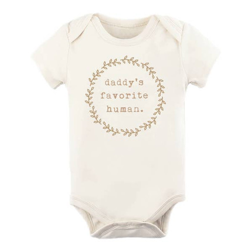 Organic Cotton Bodysuit | Daddy's Favorite Human | Clay | Tenth and Pine