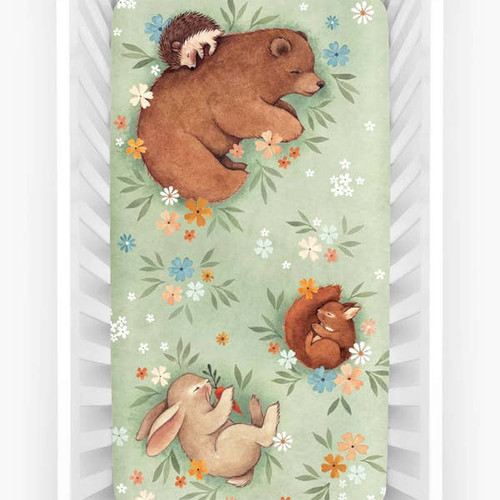 Enchanted Meadow Standard Size Crib Sheet | Rookie Humans