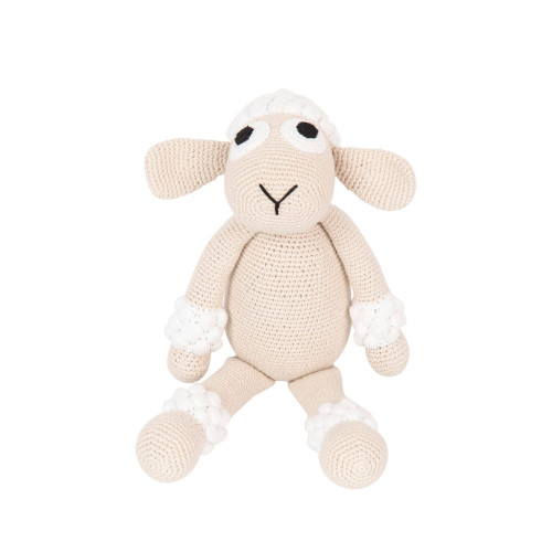 Shelby the Sheep Hand Knitted Organic Stuffed Animal 