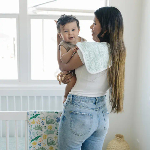 Dino Roar + Upscale Muslin Burp Cloths | Bebe au Lait