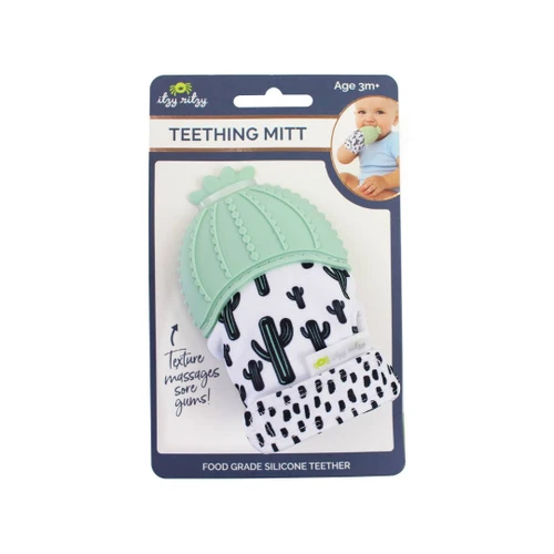Itzy Mitt Teething Mitts | Teal Dino | Itzy Ritzy