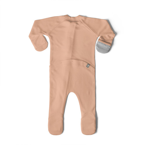 Our goumi kids Footies in Prickly Pear are designed for ultimate comfort and convenience.