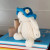 White Bunny with Blue Sun Hat | Melange Collection