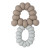 Mushroom Teether | Soft Blue and Taupe | Ali Oli