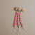 Grande Rosette Pacifier Clip | BPA Free Silicone & Natural Beech Wood | Magenta | Three Hearts