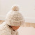 Natural Garter Stitch Beanie Hat for Babies and Toddlers | Huggalugs