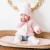 Blush Pink Garter Stitch Cardigan Sweater | Huggalugs