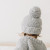 Ice Grey Garter Stitch Beanie Hat for Babies and Toddlers | Huggalugs