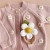  Cotton Crochet Rattle Teether Flower, White | The Blueberry Hill