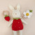  Cotton Crochet Rattle Teether Flower, White | The Blueberry Hill