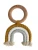 Chewable Charm | Macrame Rainbow - Mustard + Grey