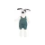 Julius, an adorable companion for baby's dreams! Delightfully soft and all dressed up in green and blue stripes.