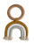 Rainbow Macrame Teether | Mustard + Gray | Chewable Charm
