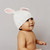 Bailey Bunny Knit Hat | White with Pink Ears | The Blueberry Hill 