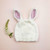 Bailey Bunny Hand-Knit Hat, White with Pink Ears
