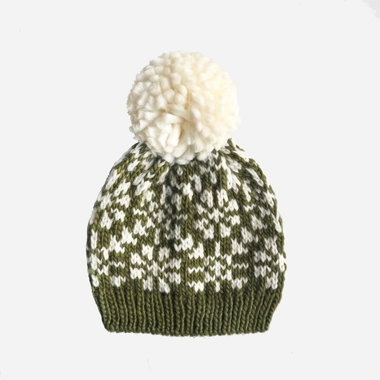 Snowflake Hat | Olive | The Blueberry Hill