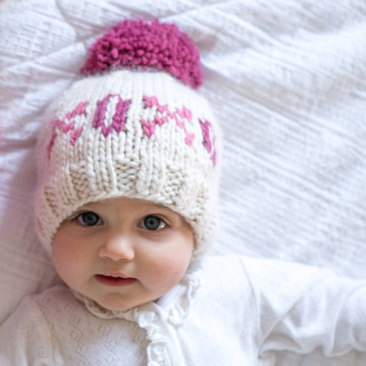 XOXO Valentine's Day Hand Knit Beanie Hat | Huggalugs